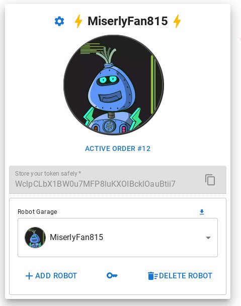 Robot generated with token