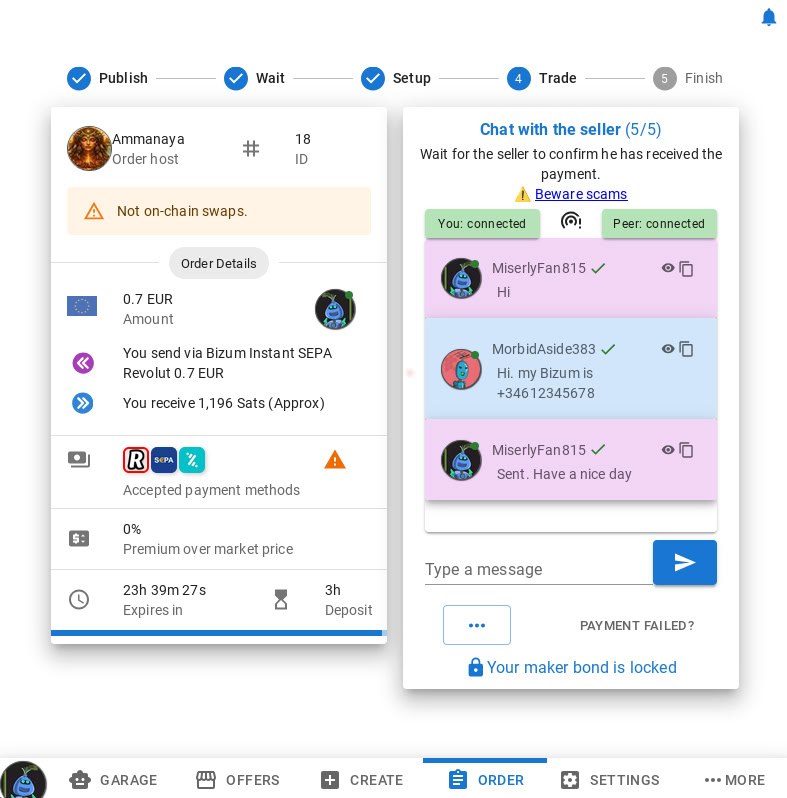 Waiting for seller confirmation
