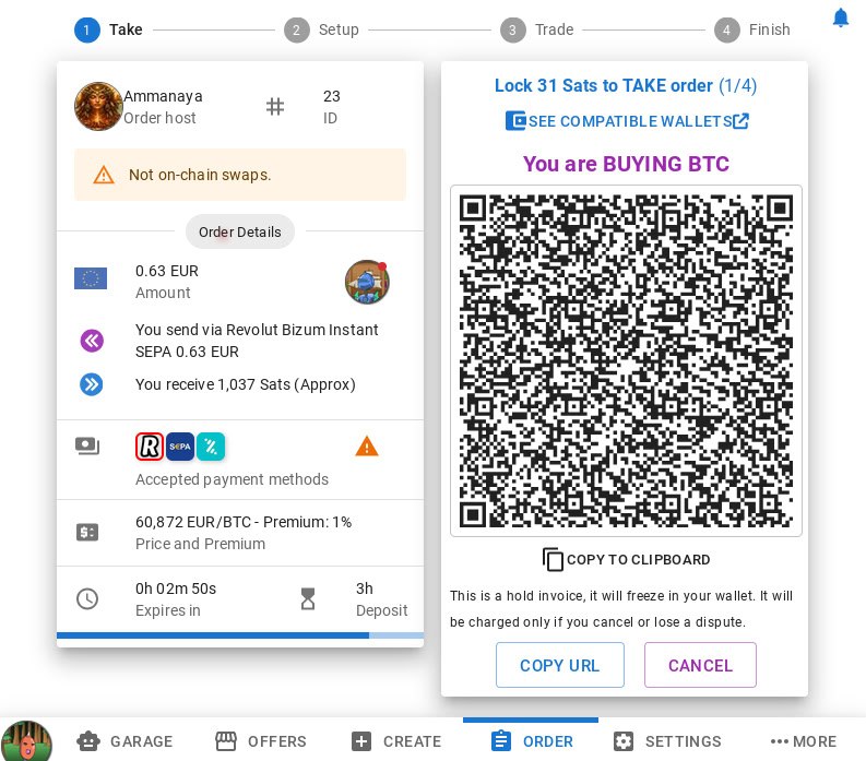 Chat and choose payment method