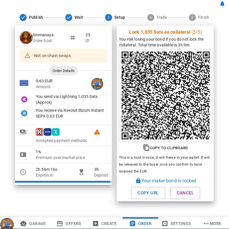 Lock trade collateral